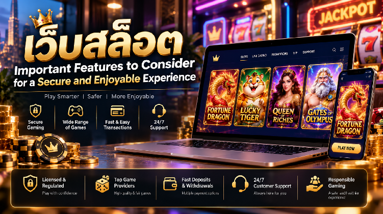 เว็บสล็อต: Important Features to Consider for a Secure and Enjoyable Experience