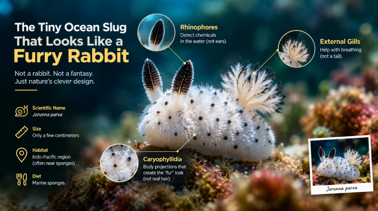 Why This Tiny Ocean Slug Looks Like a Furry Rabbit